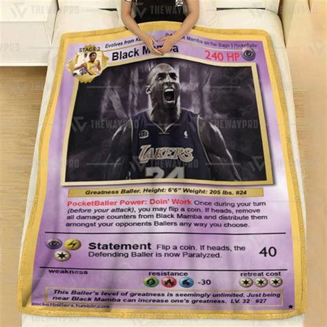 Kobe Bryant Pokemon Card Blanket Hot Sale 2025