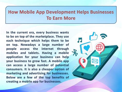 PPT - How Mobile App Development Helps Businesses To Earn More ...