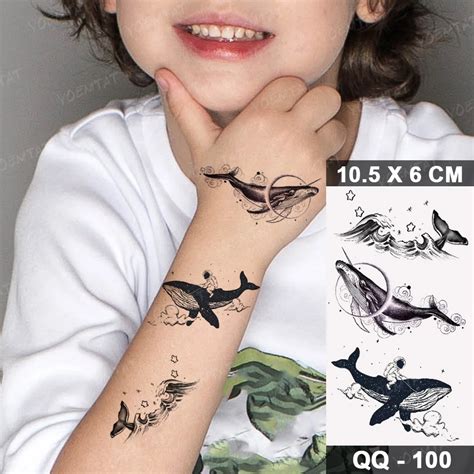 Celestial Whales Sky Inspired Temporary Tattoo Set OMG Temporary Tattoos