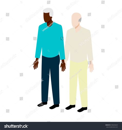 Old Gay Isometric Couple Vector Illustration Stock Vector Royalty Free Shutterstock
