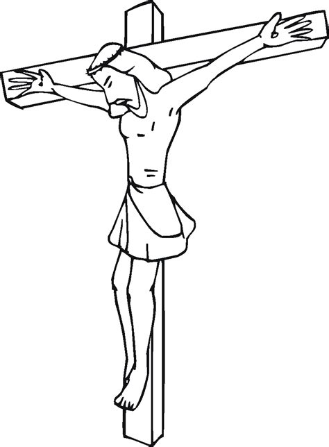 Desenho De Cristo Crucificado Para Colorir Tudodesenhos