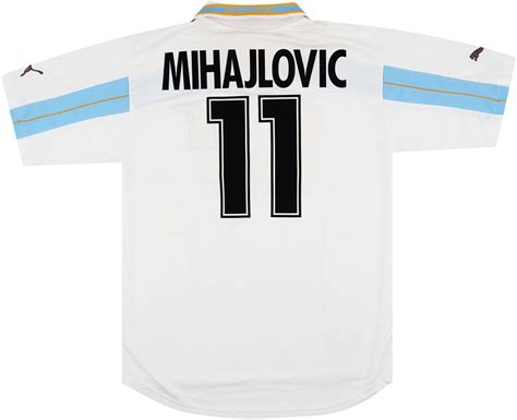 2000 01 Lazio Centenary Home Shirt Mihajlovic 11 Very Good 7 10 XL