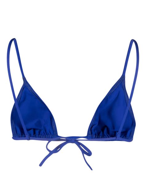 ERES Mouna Triangle Bikini Top Blue FARFETCH