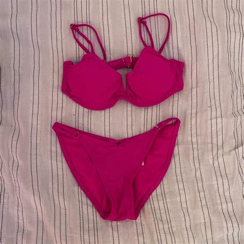 No Boundaries Hot Pink Swim Suit Brandy Melville Depop