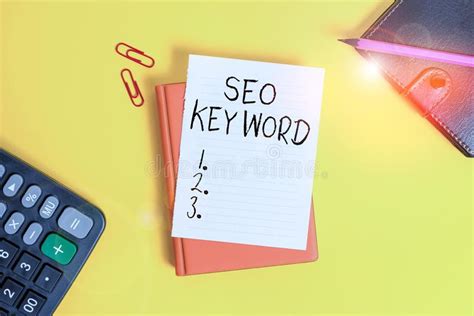 Signo De Texto Que Muestra La Palabra Clave Seo Frases De Fotos