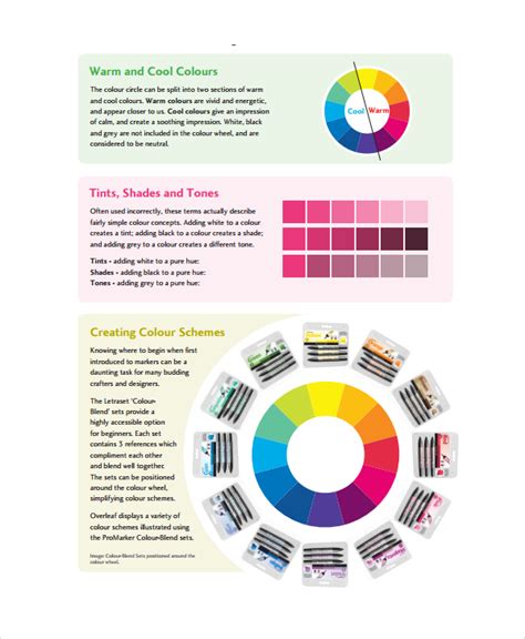 Free 7 Sample Color Wheel Chart Templates In Pdf Ms Word