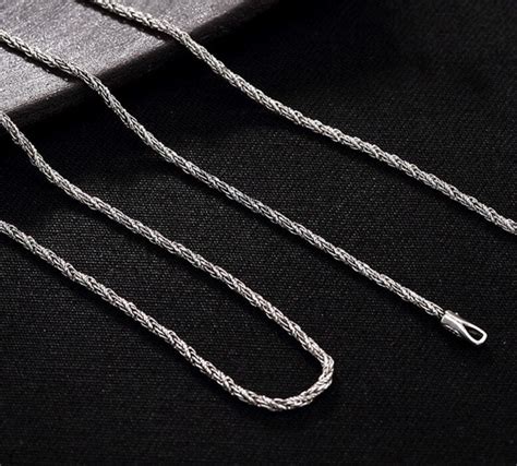 Real S Sterling Silver Women Necklaces Without Pendants Mm