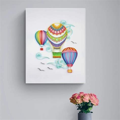 Buy Hot Air Balloon DIY Quilling Paper Kit Filigree Painting