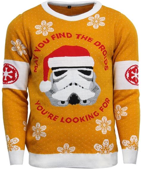 Official Star Wars Stormtrooper Christmas Jumper Ugly Sweater Uk Xs