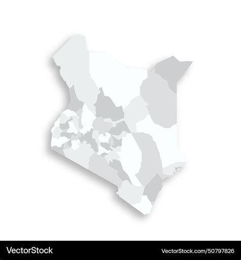 Kenya Political Map Of Administrative Divisions Vector Image