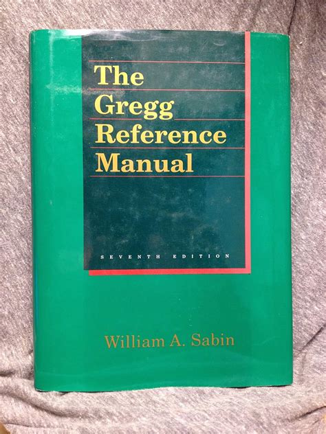 Gregg Reference Manual Sabin William A Amazon Books