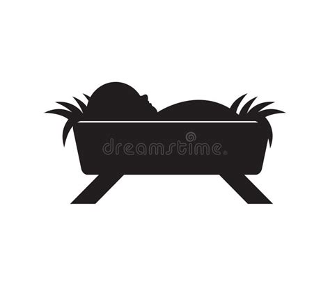 Baby jesus icon silhouette stock vector. Illustration of star - 300274285