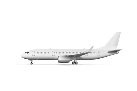 Premium Vector Blank White Airplane Or Airliner Side View