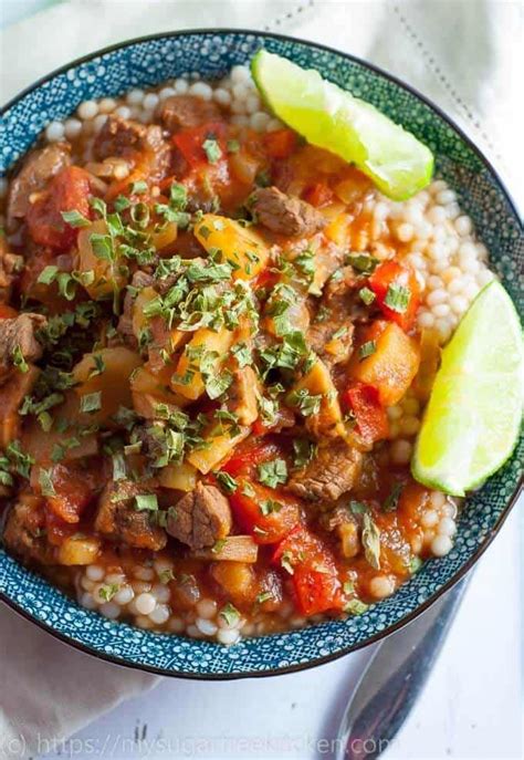 Slow Cooked Moroccan Beef Stew Recipe Mysugarfreekitchen Recipe