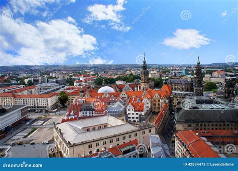 Dresden Aerial View from Frauenkirche Stock Image - Image of cupola ...