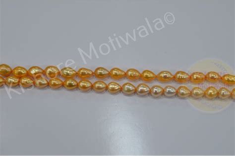 Freshwater Uneven Size Uneven Shape Golden Color Pearl Beads At Best