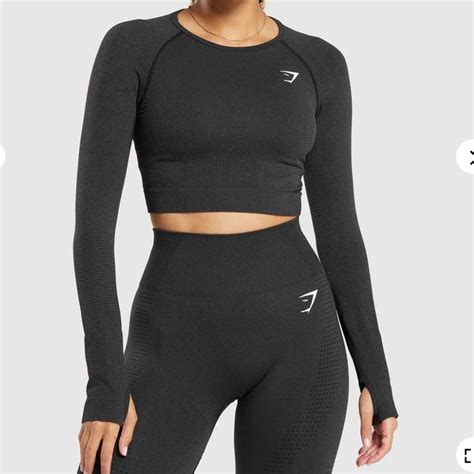 Nwt Gymshark Vital Seamless Crop Top In Long Sleeve Crop Top