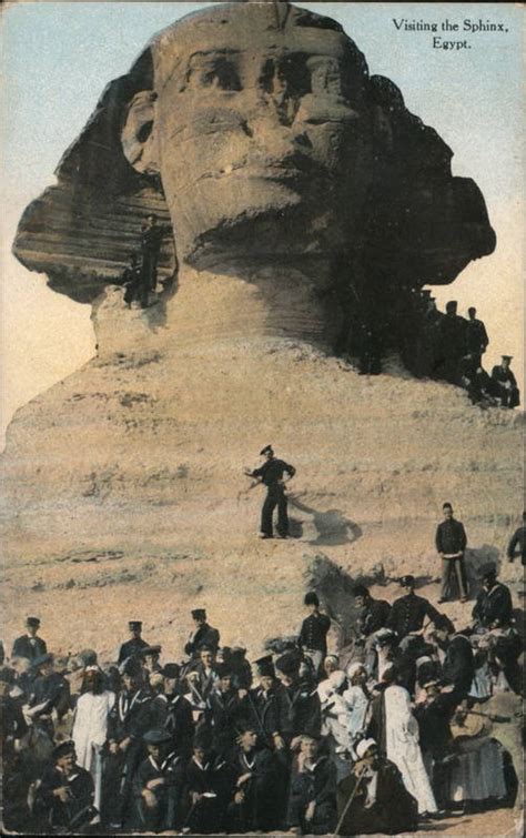 Visiting The Sphinx Egypt Africa Postcard