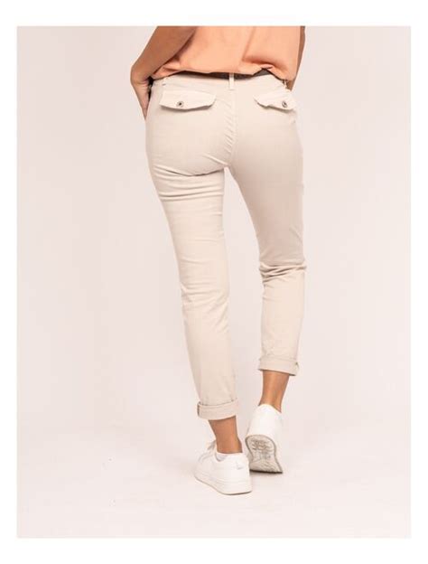 Pantalon Chino Beige Femme