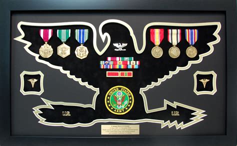 United States Army Colonel Shaped Open Shadow Box Display