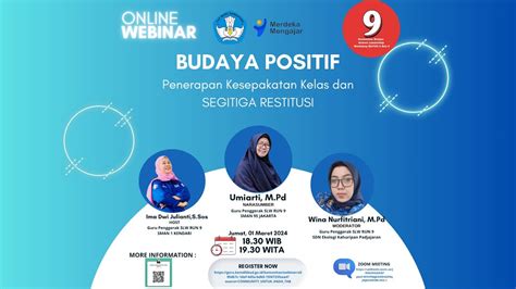 WEBINAR Disiplin Positif Dalam Penerapan Kesepakatan Kelas Dan Segitiga