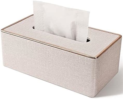 Amazon Antique PU Leather Tissue Box Holder Cover Rectangular