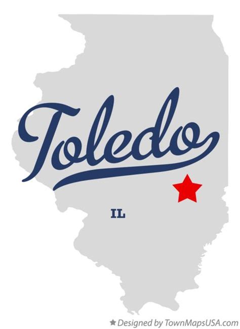 Map of Toledo, IL, Illinois