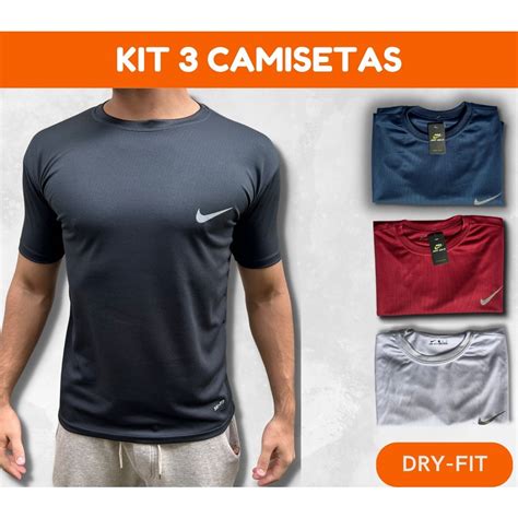 Kit Camisetas Nike Masculina Academia Dry Fit Esportiva Refletiva