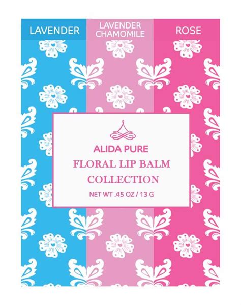 ALIDA PURE Colección de bálsamo labial floral juego de bálsamo labial