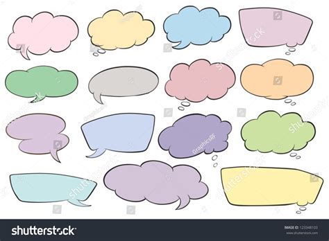 Illustration Various Shapes Callout On White Stock Vector (Royalty Free) 123348103