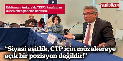 Siyasi eşitlik CTP için müzakereye açık bir pozisyon değildir