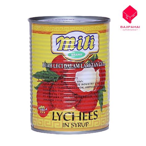 Jual Buah Leci Kaleng Mili Lychee In Syrup Gr Shopee Indonesia