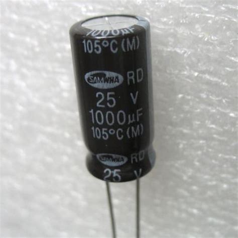 Конденсатор 5 штук 1000 mkf 25v Samhwa 1000 uF x 25v 1000 мкФ 25в: цена ...