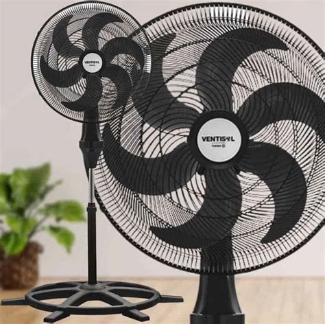 Ventisol Turbo 6 Ventilador De Coluna Preto 50 Cm 127 V