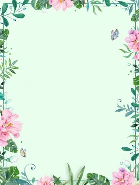 Flower Plant Border Background Format | Flower background images, Flower background wallpaper ...