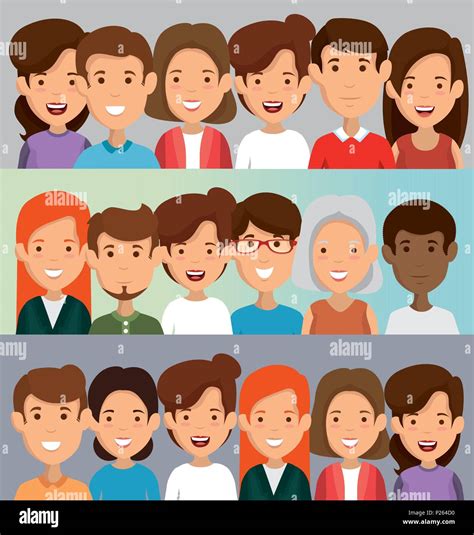 group of friends characters Stock Vector Image & Art - Alamy