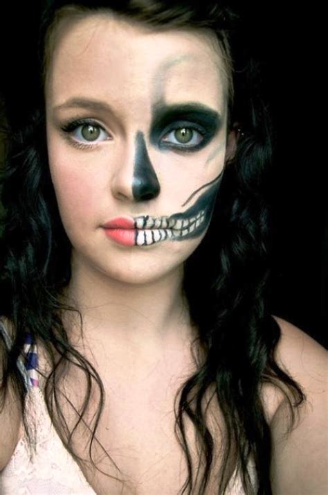 Half Face Halloween Makeup Ideas For Women Flawssy