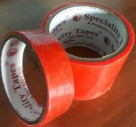 Double Sided Red Liner Clear Polyester Tape At Rs Roll Film Tape