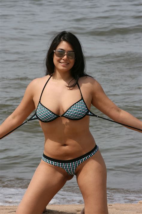 Bikini Model Kristin Ai Enhanced Lakefront Topaz Sharpen Faceai