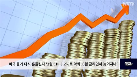 미국 물가 다시 흔들린다 2월 Cpi 32로 악화 6월 금리인하 늦어지나 Youtube