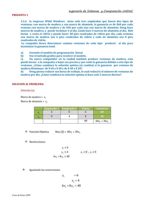 21066515 Ejercicios Resueltos De Programacion Lineal Pdf