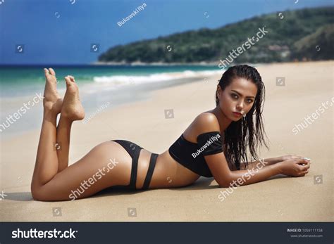 Beautiful Sexy Woman Bikini Posing On Stock Photo Shutterstock