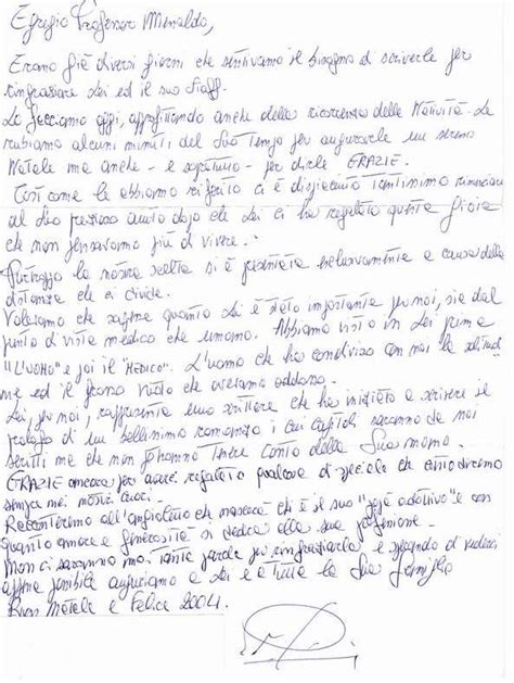 Lettera Dei Genitori Di Riccardo Centro Clinico San Carlo