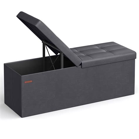 Songmics Storage Ottoman 35 Gal Storage Chest Folding Footrest