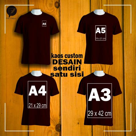 Jual Set Kaos Sablon Desain Bebas Satu Warna Ukuran Sablon A3a4a5a6 Satu Sisi Pria Dan