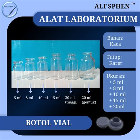 Jual Botol Vial Tabung Vial Ml Tutup Karet Shopee