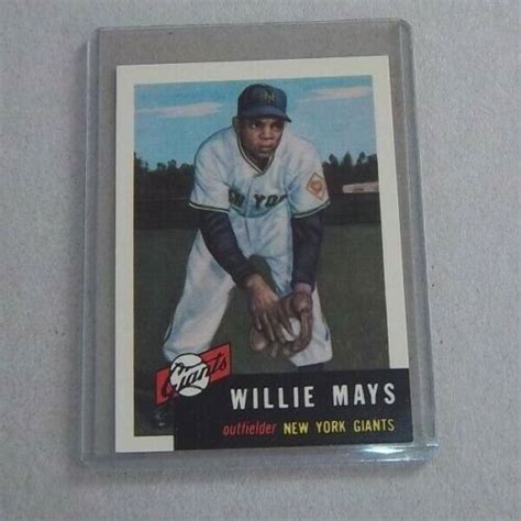 Topps Archives Willie Mays Baseball Reprint Card Ebay