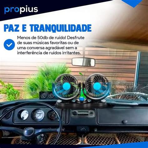 Ventilador Automotivo 12V Carro Caminhão Van Suporte 2 Níveis