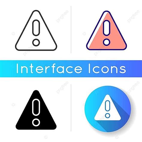 warning icon color long white vector color long white png  vector