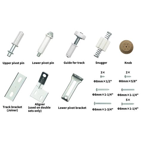 luxdecor bifold door hardware repair kit  pack bi fold sliding